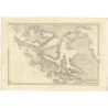 Reproduction of old nautical chart - 877 - MAGELLAN (Détroit) - CHILI - PACIFIQUE, AMERIQUE DU SUD - (1838 - 1917)