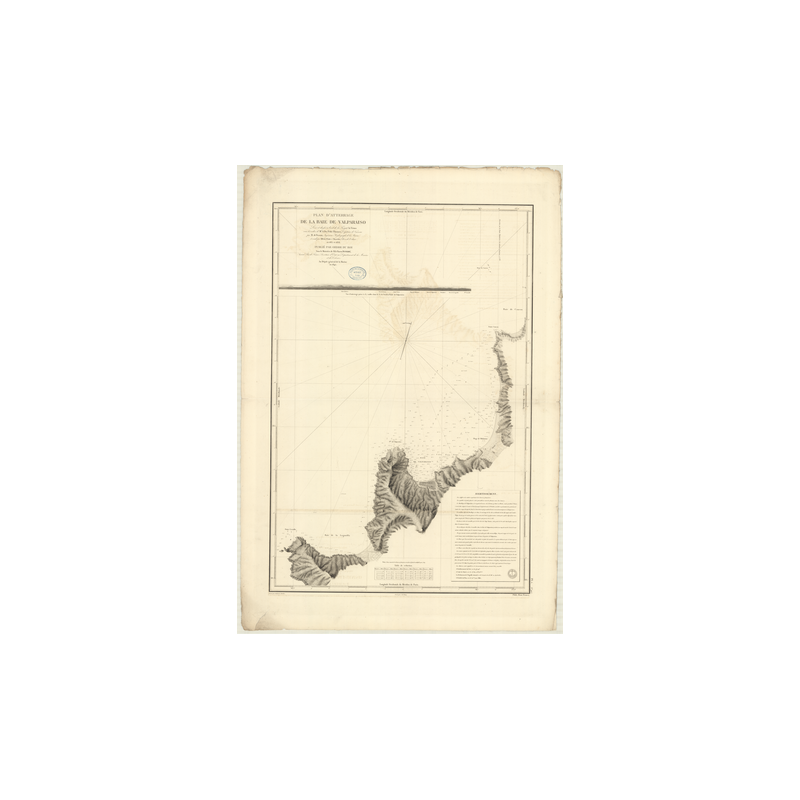 Reproduction carte marine ancienne - 905 - VALPARAISO (Abords) - CHILI - PACIFIQUE, AMERIQUE DU SUD (Côte Ouest), AMERIQUE DU SU