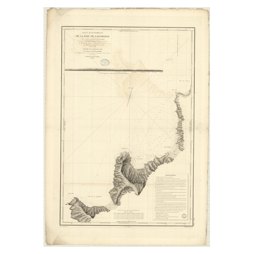 Reproduction carte marine ancienne Shom - 905 - VALPARAISO (Abords) - CHILI - pACIFIQUE,AMERIQUE de SUD (Côte Ouest),AM