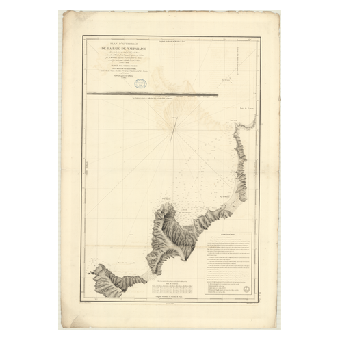 Carte marine ancienne - 905 - VALPARAISO (Abords) - CHILI - PACIFIQUE, AMERIQUE DU SUD (Côte Ouest), AMERIQUE DU SUD (Côte Ouest