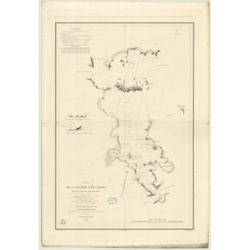 Reproduction carte marine ancienne Shom - 908 - ILES (Baie), KAWA-KAWA (Rivière) - NOUVELLE-ZELANDE - pACIFIQUE - (1840