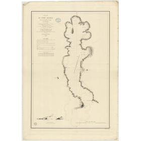 Reproduction carte marine ancienne Shom - 909 - BANKS (Presqu'île), AKAROA (Port) - NOUVELLE-ZELANDE - pACIFIQUE - (184