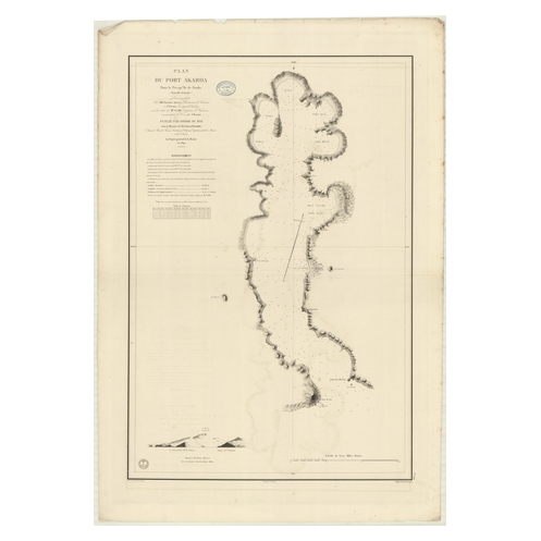 Reproduction carte marine ancienne - 909 - BANKS (Presqu'île), AKAROA (Port) - NOUVELLE-ZELANDE - PACIFIQUE - (1840 - 1890) Reproduction carte marine ancienne - 909 - BANKS (Presqu'île), AKAROA (Port) - NOUVELLE-ZELANDE - PACIFIQUE - (1840 - 1890)