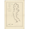 Reproduction carte marine ancienne Shom - 909 - BANKS (Presqu'île), AKAROA (Port) - NOUVELLE-ZELANDE - pACIFIQUE - (184