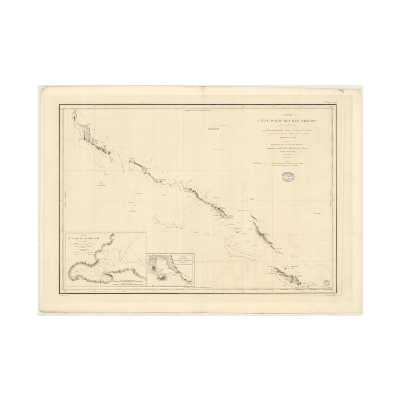 Carte marine ancienne - 913 - MELANESIE, SALOMON (îles) - PACIFIQUE, SALOMON (Mer) - (1838 - 1986)