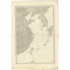 Reproduction carte marine ancienne - 957 - CHINE, COREE, COREE - PACIFIQUE, JAUNE (Mer) - (1842 - 1903)