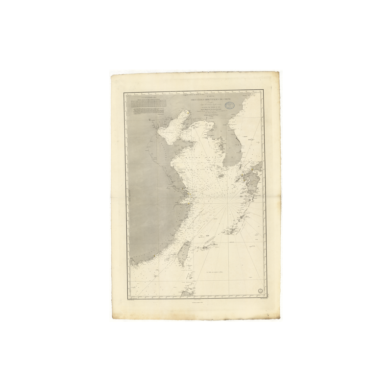 Reproduction carte marine ancienne - 957 - CHINE, COREE, COREE - PACIFIQUE, JAUNE (Mer) - (1842 - 1903)