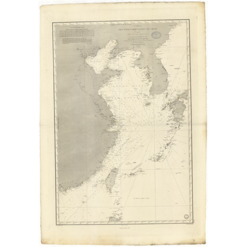 Reproduction carte marine ancienne - 957 - CHINE, COREE, COREE - PACIFIQUE, JAUNE (Mer) - (1842 - 1903) Reproduction carte marine ancienne - 957 - CHINE, COREE, COREE - PACIFIQUE, JAUNE (Mer) - (1842 - 1903)