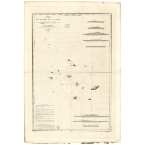 Reproduction carte marine ancienne - 961 - GALAPAGOS (Archipel) - PACIFIQUE - (1842 - 1886) Reproduction carte marine ancienne - 961 - GALAPAGOS (Archipel) - PACIFIQUE - (1842 - 1886)