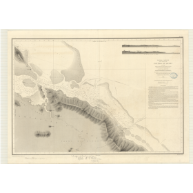 Reproduction carte marine ancienne Shom - 2744 - NOUVELLE-CALEDONIE (Côte Est), pAM, pOUEBO - pACIFIQUE,CORAIL (Mer) -