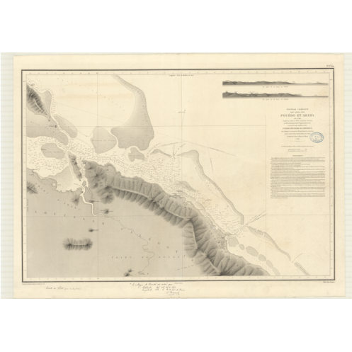 Carte marine ancienne - 2744 - NOUVELLE-CALEDONIE (Côte Est), PAM, POUEBO - PACIFIQUE, CORAIL (Mer) - (1868 - ?)