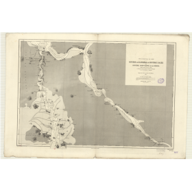 Reproduction carte marine ancienne Shom - 2745 - HAN-KANG (Rivière), SEOUL (Rivière) - COREE (Côte Ouest) - pACIFIQUE