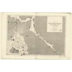 Reproduction carte marine ancienne Shom - 2745 - HAN-KANG (Rivière), SEOUL (Rivière) - COREE (Côte Ouest) - pACIFIQUE