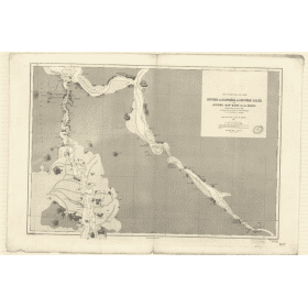 Reproduction carte marine ancienne - 2745 - HAN-KANG (Rivière), SEOUL (Rivière) - COREE (Côte Ouest) - PACIFIQUE, JAUNE (Mer) -