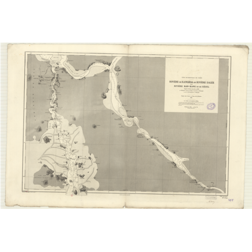 Reproduction carte marine ancienne Shom - 2745 - HAN-KANG (Rivière), SEOUL (Rivière) - COREE (Côte Ouest) - pACIFIQUE