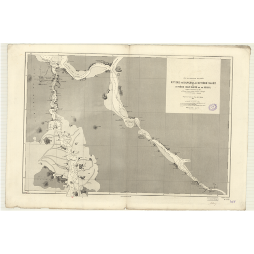 Carte marine ancienne - 2745 - HAN-KANG (Rivière), SEOUL (Rivière) - COREE (Côte Ouest) - PACIFIQUE, JAUNE (Mer) - (1868 - ?)