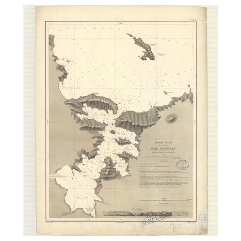 Reproduction carte marine ancienne - 2751 - NORD (île), WANGAROA (Baie) - NOUVELLE-ZELANDE - PACIFIQUE, TASMAN (Mer) - (1868 - ?