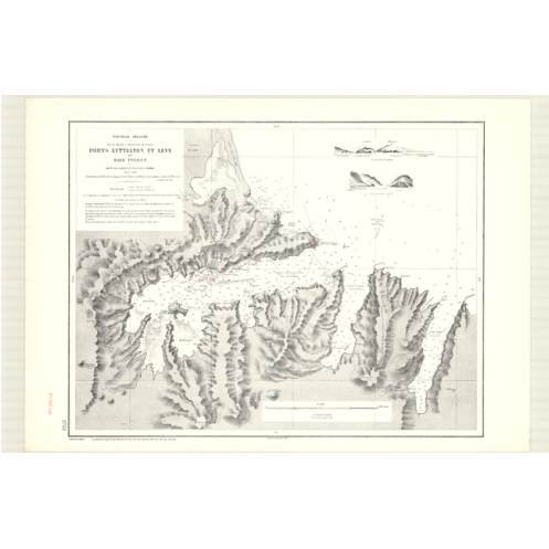 Reproduction of old nautical chart - 2752 - SUD (île), BANKS (Presqu'île), LYTTELTON (Port), LEVY (Port) - NOUVELLE-ZELANDE - PA
