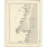 Reproduction carte marine ancienne Shom - 2757 - pATAGONIE (Côte Ouest), FORSYTH (île), GUAIANECO (îles) - CHILI - pA