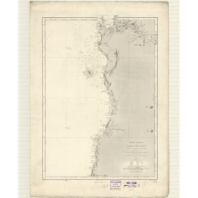 Reproduction carte marine ancienne Shom - 2758 - ARAUCO (Baie), SAN ANTONIO (Cap) - CHILI - pACIFIQUE,AMERIQUE de SUD (C