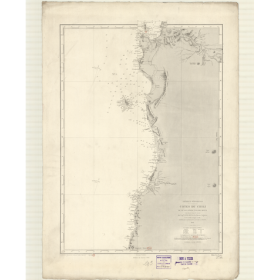 Reproduction carte marine ancienne - 2758 - ARAUCO (Baie), SAN ANTONIO (Cap) - CHILI - PACIFIQUE, AMERIQUE DU SUD (Côte Ouest),