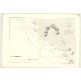 Reproduction carte marine ancienne - 2759 - NOUVELLE-CALEDONIE (Côte Ouest), IOUANGA, GATOPE - PACIFIQUE, CORAIL (Mer) - (1868 -