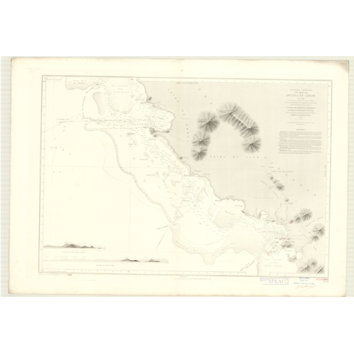 Reproduction carte marine ancienne - 2759 - NOUVELLE-CALEDONIE (Côte Ouest), IOUANGA, GATOPE - PACIFIQUE, CORAIL (Mer) - (1868 -