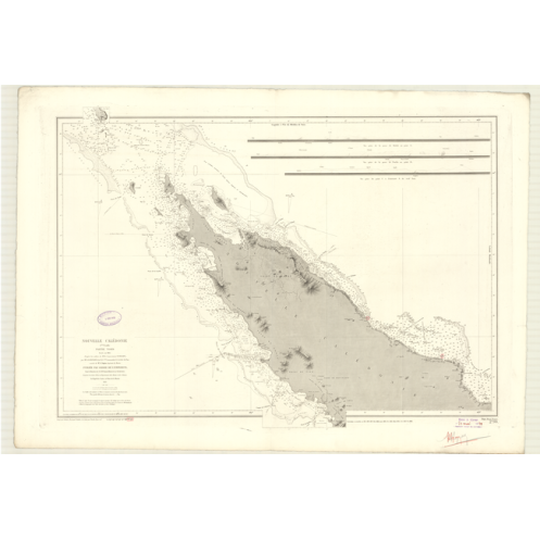 Reproduction carte marine ancienne Shom - 2799 - NOUVELLE-CALEDONIE (Partie Nord) - pACIFIQUE,CORAIL (Mer) - (1869 - ?)