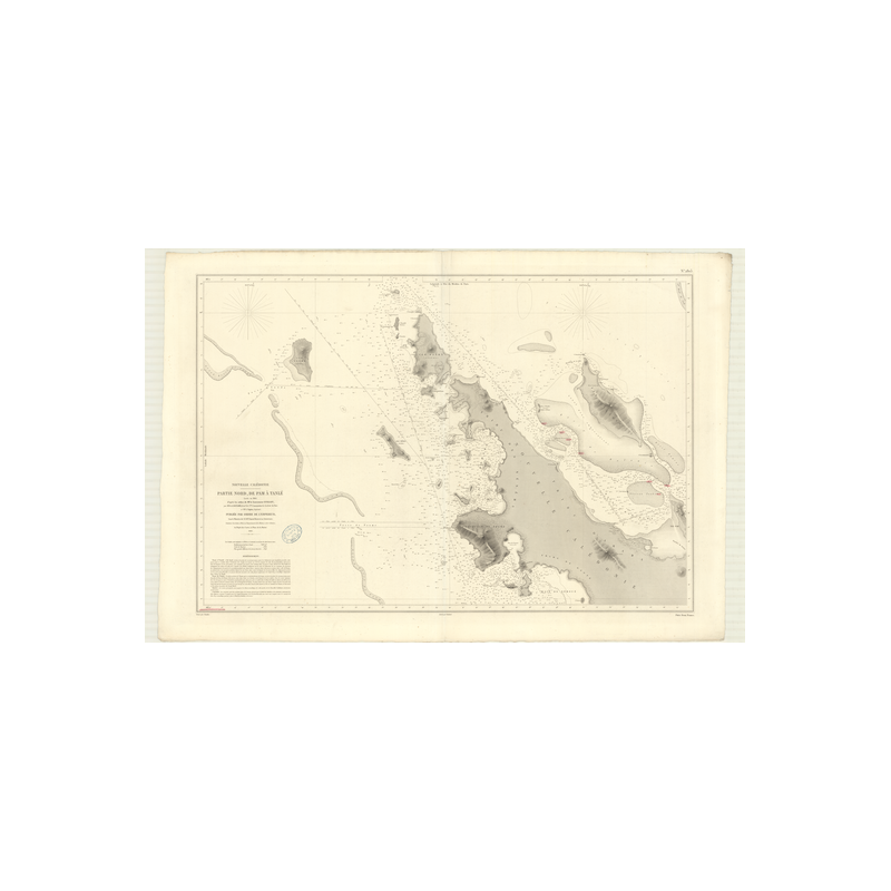Reproduction carte marine ancienne Shom - 2803 - TANLE, pAM - NOUVELLE-CALEDONIE (Partie Nord) - pACIFIQUE,CORAIL (Mer)