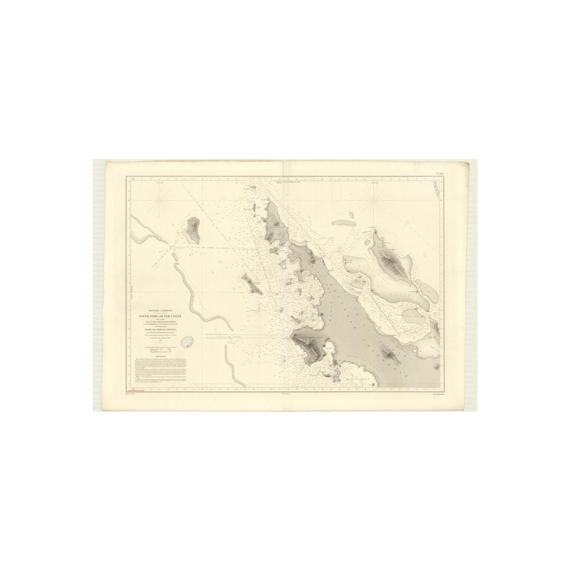 Reproduction carte marine ancienne - 2803 - TANLE, PAM - NOUVELLE-CALEDONIE (Partie Nord) - PACIFIQUE, CORAIL (Mer) - (1869 - ?)