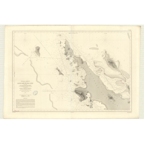 Reproduction carte marine ancienne Shom - 2803 - TANLE, pAM - NOUVELLE-CALEDONIE (Partie Nord) - pACIFIQUE,CORAIL (Mer)