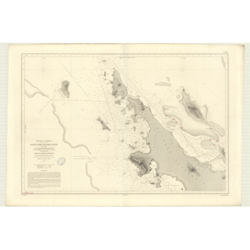 Reproduction carte marine ancienne - 2803 - TANLE, PAM - NOUVELLE-CALEDONIE (Partie Nord) - PACIFIQUE, CORAIL (Mer) - (1869 - ?)