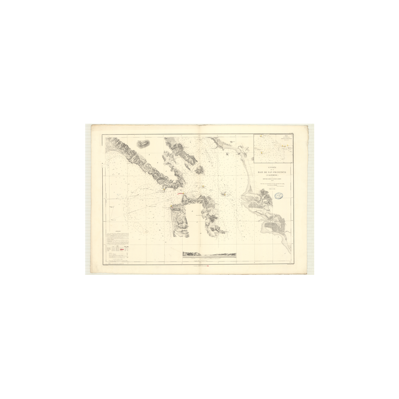 Carte marine ancienne - 2836 - SAN FRANCISCO (Baie) - ETATS-UNIS (Côte Ouest), CALIFORNIE - PACIFIQUE, AMERIQUE DU NORD (Côte Ou