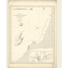 Reproduction carte marine ancienne - 2837 - NIPON, HONSHU (Côte Ouest), NIEGATA (Canal), NIEGATA (Port) - JAPON - PACIFIQUE, JAP