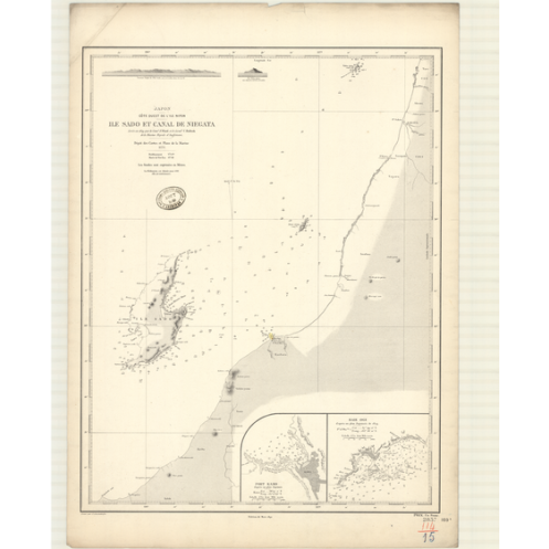 Reproduction carte marine ancienne - 2837 - NIPON, HONSHU (Côte Ouest), NIEGATA (Canal), NIEGATA (Port) - JAPON - PACIFIQUE, JAP Reproduction carte marine ancienne - 2837 - NIPON, HONSHU (Côte Ouest), NIEGATA (Canal), NIEGATA (Port) - JAPON - PACIFIQUE, JAP