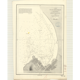 Reproduction carte marine ancienne Shom - 2838 - HOKKAIDO (Côte Nord), HAKODADI (Port), HAKODATE (Port) - JAPON - pACIF