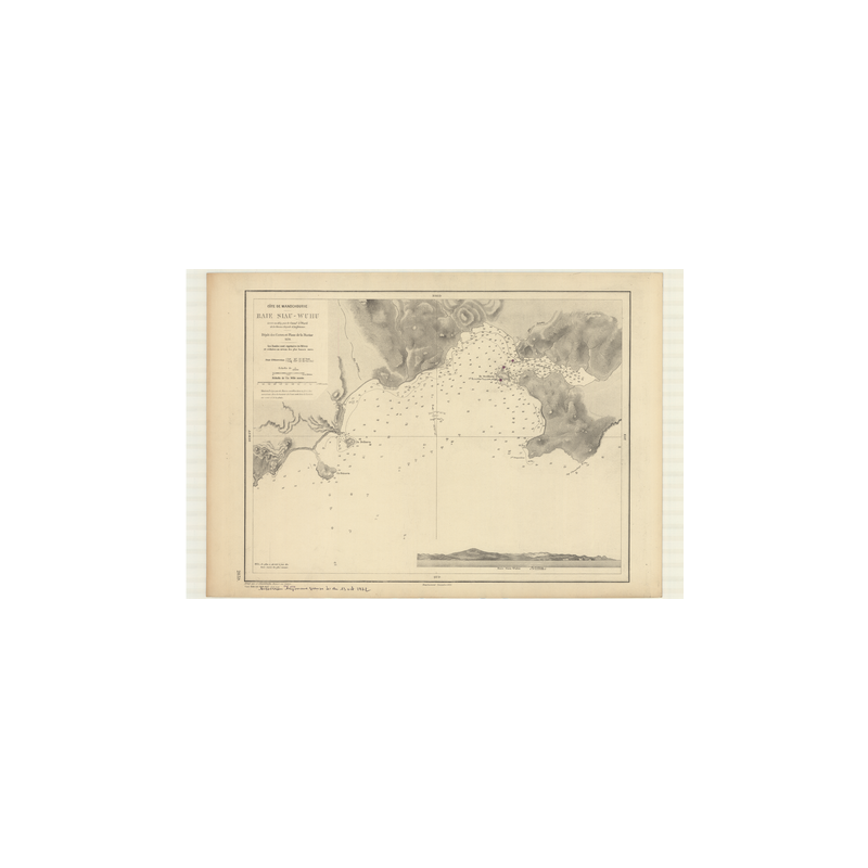 Reproduction carte marine ancienne Shom - 2839 - MANTCHOURIE, SIAU-WUHU (Baie), KLYEVKA (Baie) - U.R.S.S. (Côte Est) -