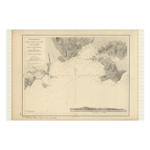 Reproduction carte marine ancienne Shom - 2839 - MANTCHOURIE, SIAU-WUHU (Baie), KLYEVKA (Baie) - U.R.S.S. (Côte Est) -
