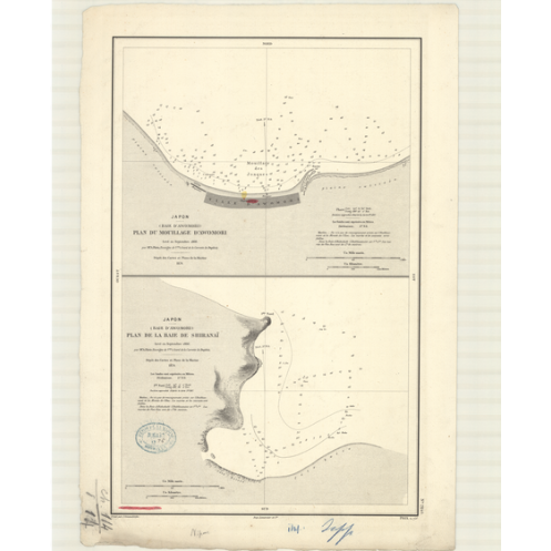 Carte marine ancienne - 2840 - HONSHU (Côte Nord), AWOMORI (Baie), AOMORIKO, AOMORI (Mouillage) - JAPON - PACIFIQUE, JAPON (Mer)