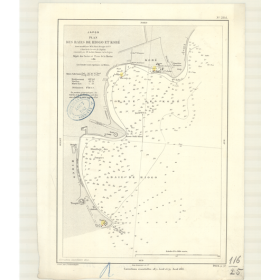 Carte marine ancienne - 2841 - HONSHU (Côte Sud), SETO NAIKAI, HIOGO (Baie), KOBE (Baie) - JAPON - PACIFIQUE - (1870 - 1899)