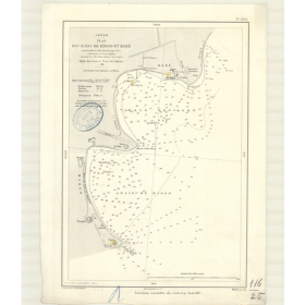 Reproduction carte marine ancienne - 2841 - HONSHU (Côte Sud), SETO NAIKAI, HIOGO (Baie), KOBE (Baie) - JAPON - PACIFIQUE - (187