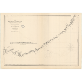 Reproduction carte marine ancienne Shom - 2883 - MANTCHOURIE, TARTARIE RUSSE, SAINT VLADIMIR (Baie), STRELOK (Baie), SAI