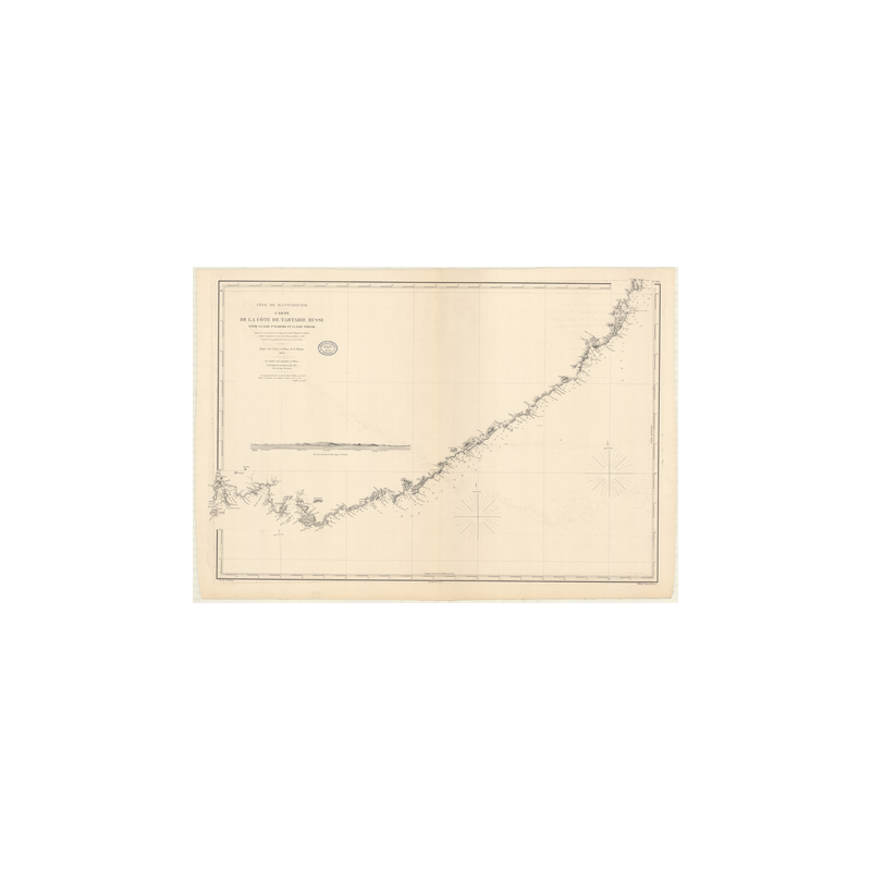 Carte marine ancienne - 2883 - MANTCHOURIE, TARTARIE RUSSE, SAINT VLADIMIR (Baie), STRELOK (Baie), SAINT VLADIMIR - U.R.S.S. (Cô