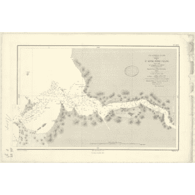 Reproduction carte marine ancienne Shom - 2899 - pING-YANG (Anse) - COREE (Côte Ouest) - pACIFIQUE,JAUNE (Mer) - (1870