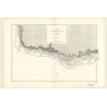 Reproduction carte marine ancienne - 3064 - SOCIETE (îles), TAHITI (île - Côte Sud-Ouest), PAEA, ATAITI - POLYNESIE FRANCAISE -