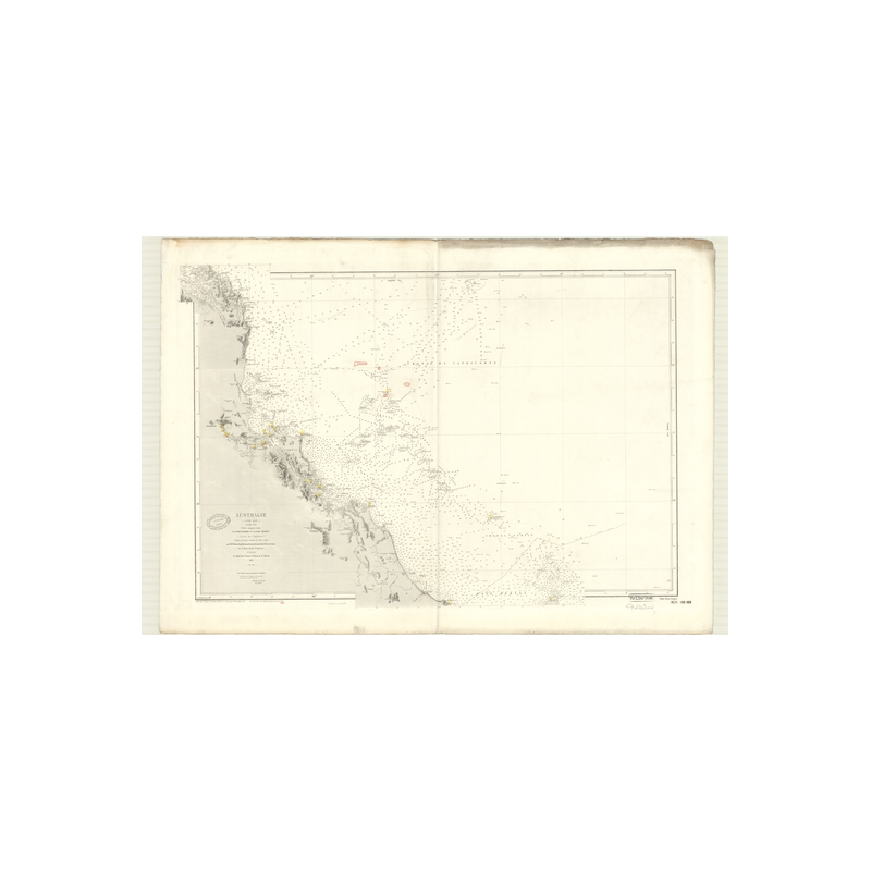 Reproduction carte marine ancienne Shom - 3123 - CAPRICORNE (Chenal), BOWEN (Port), HERVEY (Baie) - pACIFIQUE,CORAIL (Me