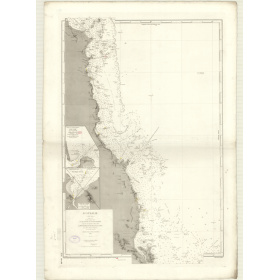 Reproduction carte marine ancienne - 3130 - FLATTERY (Cap), HINCHINBROOK (île) - PACIFIQUE, CORAIL (Mer), AUSTRALIE (Côte Est) -