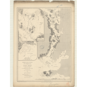 Reproduction carte marine ancienne - 3143 - PATAGONIE, SMYTH (Canal) - CHILI - PACIFIQUE, AMERIQUE DU SUD (Côte Ouest), AMERIQUE
