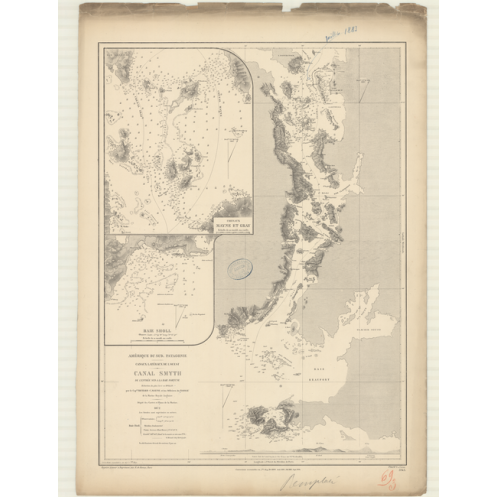 Carte marine ancienne - 3143 - PATAGONIE, SMYTH (Canal) - CHILI - PACIFIQUE, AMERIQUE DU SUD (Côte Ouest), AMERIQUE DU SUD (Côte