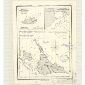 Reproduction carte marine ancienne - 3167 - MAJICOSIMA (Archipel), SAKISHIMA GUNTO, KOUMI (île), YONAKUNI (île) - PACIFIQUE, CHI